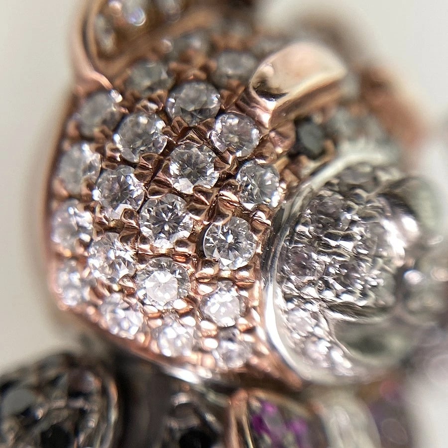 PENDANT TOP ROSE GOLD DIAMOND RUBY - 5