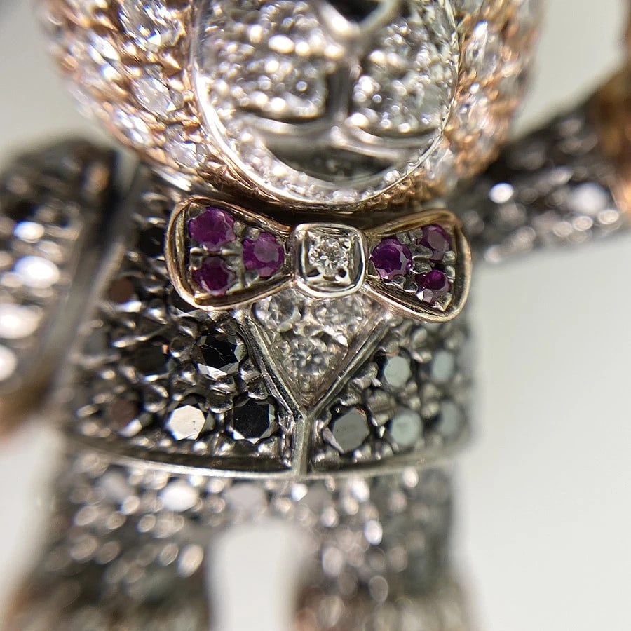 PENDANT TOP ROSE GOLD DIAMOND RUBY - 7