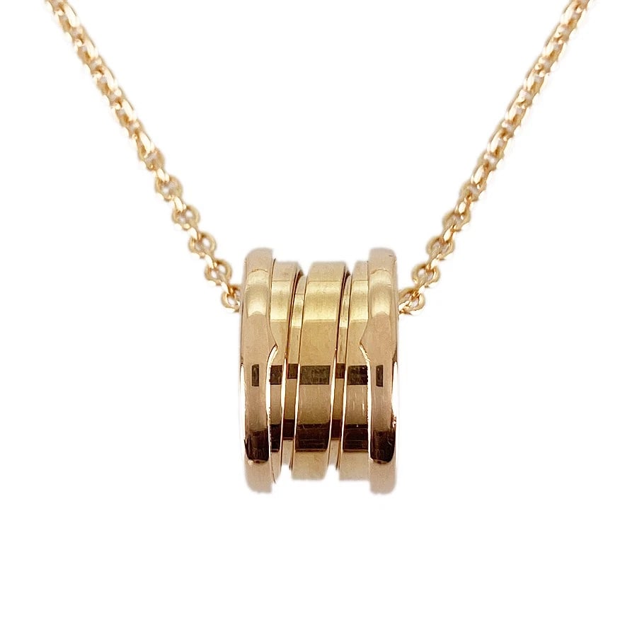 BVLGARI B.ZERO1 ROSE GOLD NECKLACE: BVLGARI B.zero1 Rose gold Necklace Brand: BVLGARI Type: Necklace Material: 18K Rose Gold Color: Gold Size: W14.9mm Necklace full length:46cm Accessories: None Accessories Notice: When