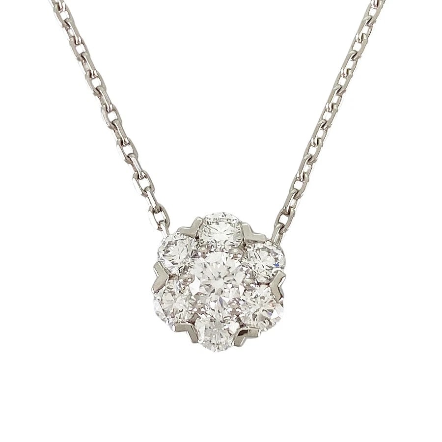 VAN CLEEF & ARPELS FULLLET WHITE GOLD DIAMOND NECKLACE: Van Cleef & Arpels Fulllet White gold Diamond Necklace Brand: Van Cleef & Arpels Type: Necklace Material: 18K White Gold Main Stone Natural Color: Silver Size: 9.6mm×9.2mm Necklace full length:43