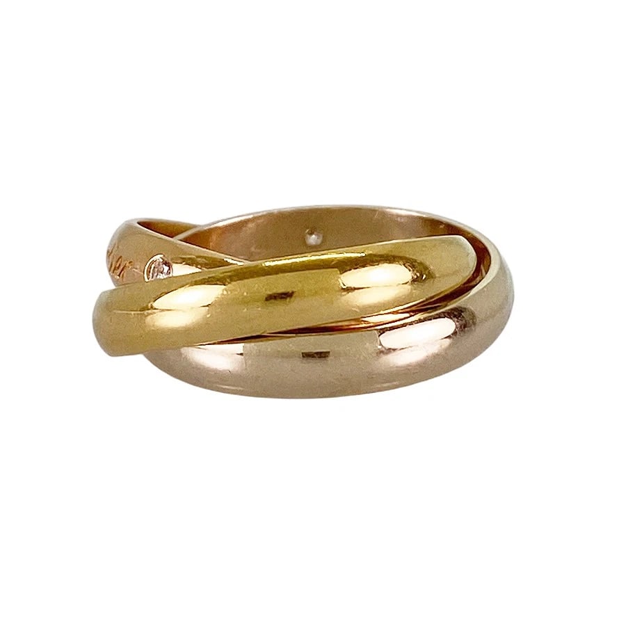 CARTIER TRINITY YELLOW GOLD DIAMOND RING (1 of 7)