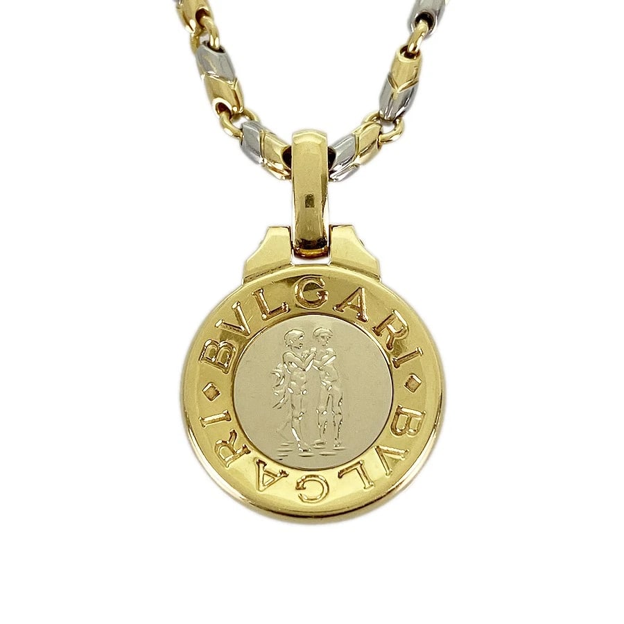 BVLGARI HOROSCOPE YELLOW GOLD NECKLACE: BVLGARI Horoscope Yellow gold Necklace Brand: BVLGARI Type: Necklace Material: 18K Yellow Gold Stainless Steel 18K White Gold Color: Gold Size: (not including Vatican):29.1mm×24.8mm Necklace full
