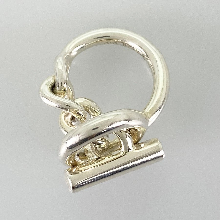 HERMES ECHAPE SILVER RING - 3