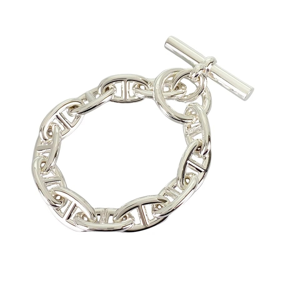 HERMES CHAINE D'ANCRE GM SILVER BRACELET: HERMES Chaine d'Ancre GM Silver Bracelet Brand: HERMES Type: Bracelet Material: Silver 925 Color: Silver Size: 20.7mm×11.4mm Wrist 16cm Accessories: None Accessories Notice: When purchasin