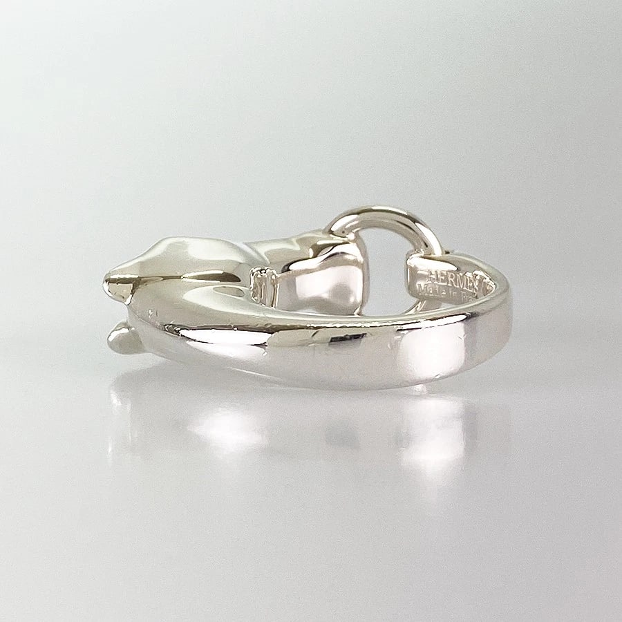 HERMES GALLOP SILVER RING - 2