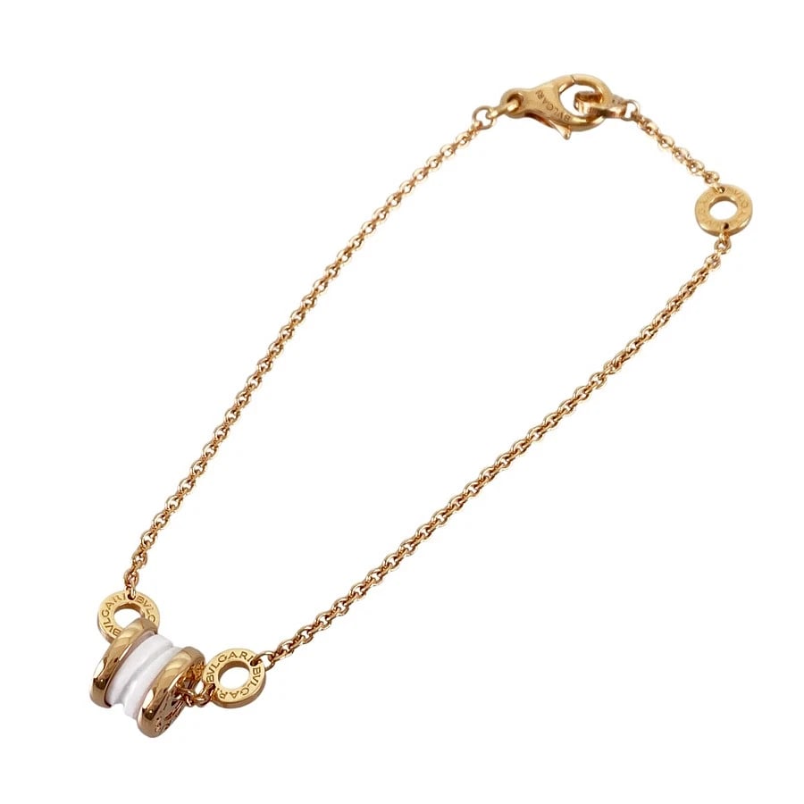 BVLGARI B.ZERO1 ELEMENT ROSE GOLD BRACELET: BVLGARI B.zero1 element Rose gold Bracelet Brand: BVLGARI Type: Bracelet Material: 18K Rose Gold Ceramic Color: Rose Gold Size: 9.3mm×7.2mm Wrist 20cm Accessories: None Accessories Notice: