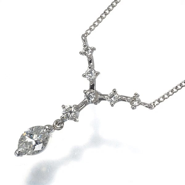TASAKI NECKLACE DIAMOND: TASAKI Necklace Diamond Brand: TASAKI Type: Necklace Material: 900 / 850 / Platinum Main Stone Natural Color: Platinum Size: length: 37 - 41cm Pendant size: 23.3 x 14.8mm Accessories: None
