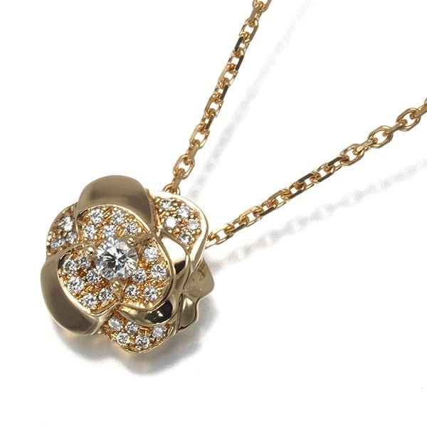 CHANEL NECKLACE DIAMOND CAMELIA 18K 750 YELLOW GOLD: CHANEL Necklace Diamond Camelia 18K 750 Yellow Gold Brand: CHANEL Type: Necklace Material: 18K / 750 / Yellow Gold Main Stone Natural Color: Yellow Gold Size: length: 38 / 41cm Pendant size: