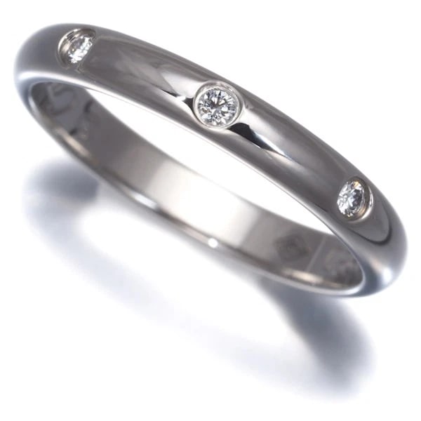 CARTIER RING DIAMOND WEDDING BAND 3P: Cartier Ring Diamond Wedding Band 3P Brand: Cartier Type: Ring Material: 950 / Platinum Main Stone Natural Color: Platinum Size: US3.75 Accessories: None Accessories Notice: When purchasin