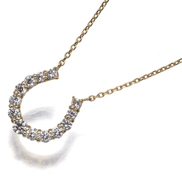 DIAMOND HORSESHOE NECKLACE 18K 750 YELLOW GOLD: Diamond Horseshoe Necklace 18K 750 Yellow Gold Brand: Unbranded Type: Necklace Material: 18K / 750 / Yellow Gold Main Stone Natural Color: Yellow Gold Size: Necklace length: 36 / 40cm 