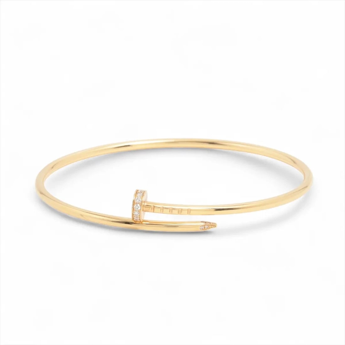 CARTIER JUSTE UN CLOU SM DIAMOND BRACELET 750(YG): Cartier Juste un Clou SM diamond Bracelet 750(YG) Brand: Cartier Type: Bracelet Material: Not Specified Color: 750(YG) Size: Bracelet length:18.8 Accessories: None Accessories Notice: When