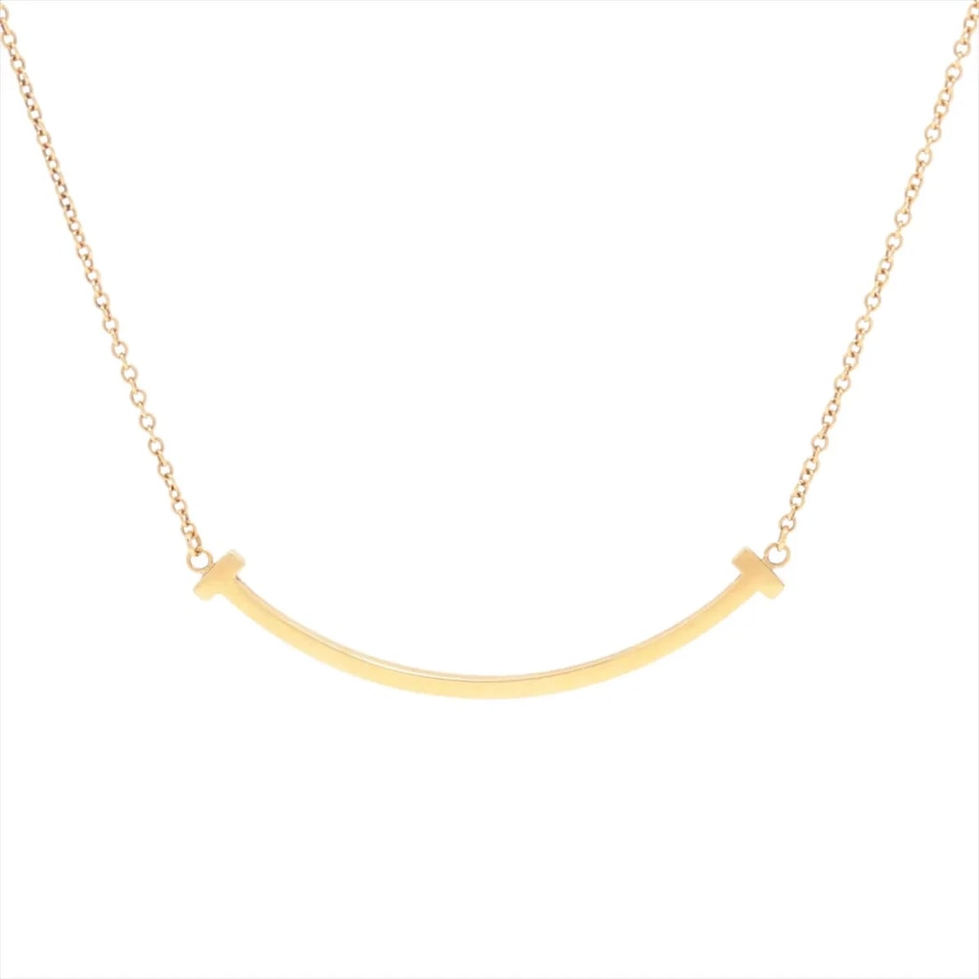 TIFFANY T SMILE SMALL NECKLACE 750(YG): Tiffany T Smile Small Necklace 750(YG) Brand: Tiffany Type: Necklace Material: none Color: 750(YG) Size: Chain length:46 Accessories: None Accessories Notice: When purchasing pre-owned goods,