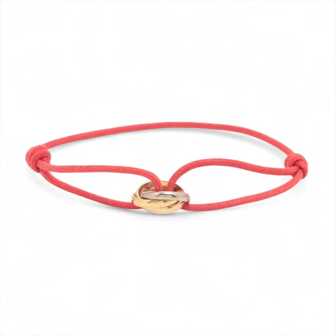 CARTIER TRINITY CORD BRACELET 750(YG): Cartier Trinity Cord bracelet 750(YG) Brand: Cartier Type: Bracelet Material: none Color: 750(YG) Size: Bracelet length:25.3 Accessories: None Accessories Notice: When purchasing pre-owned