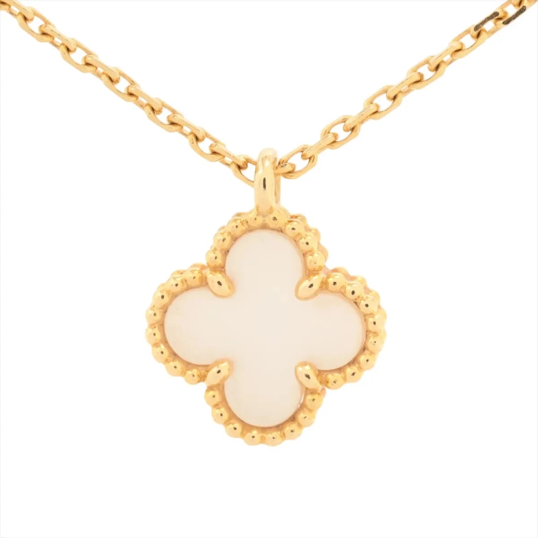 VAN CLEEF & ARPELS SWEET ALHAMBRA NECKLACE 750(YG): Van Cleef & Arpels Sweet Alhambra Necklace 750(YG) Brand: Van Cleef & Arpels Type: Necklace Material: none Color: 750(YG) Size: Chain length:40.5 Accessories: None Accessories Notice: When