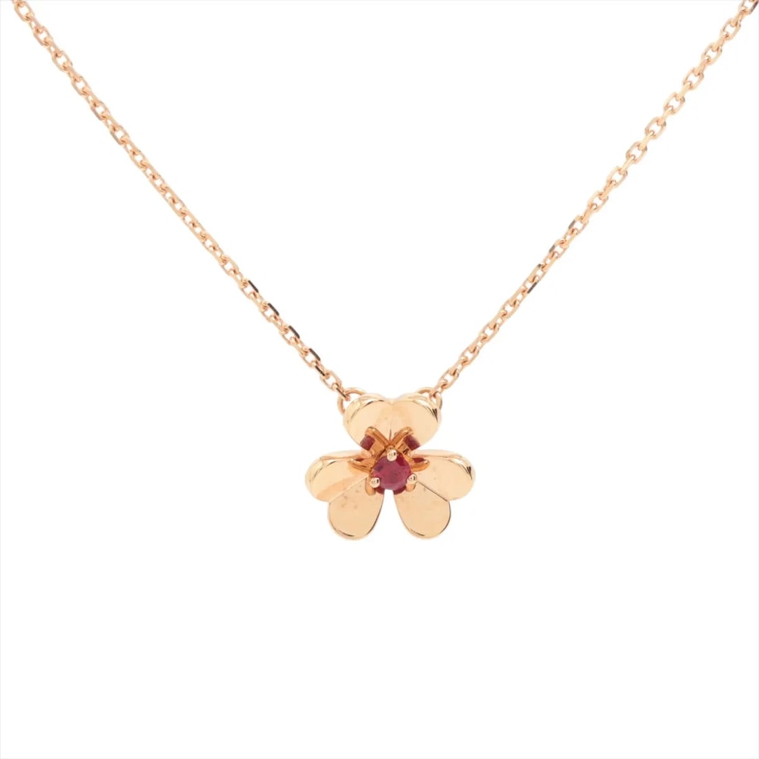 VAN CLEEF & ARPELS FRIVOLE MINI RUBY NECKLACE 750(PG): Van Cleef & Arpels Frivole Mini Ruby Necklace 750(PG) Brand: Van Cleef & Arpels Type: Necklace Material: none Color: 750(PG) Size: Chain length:40.7 Accessories: None Accessories Notice: When