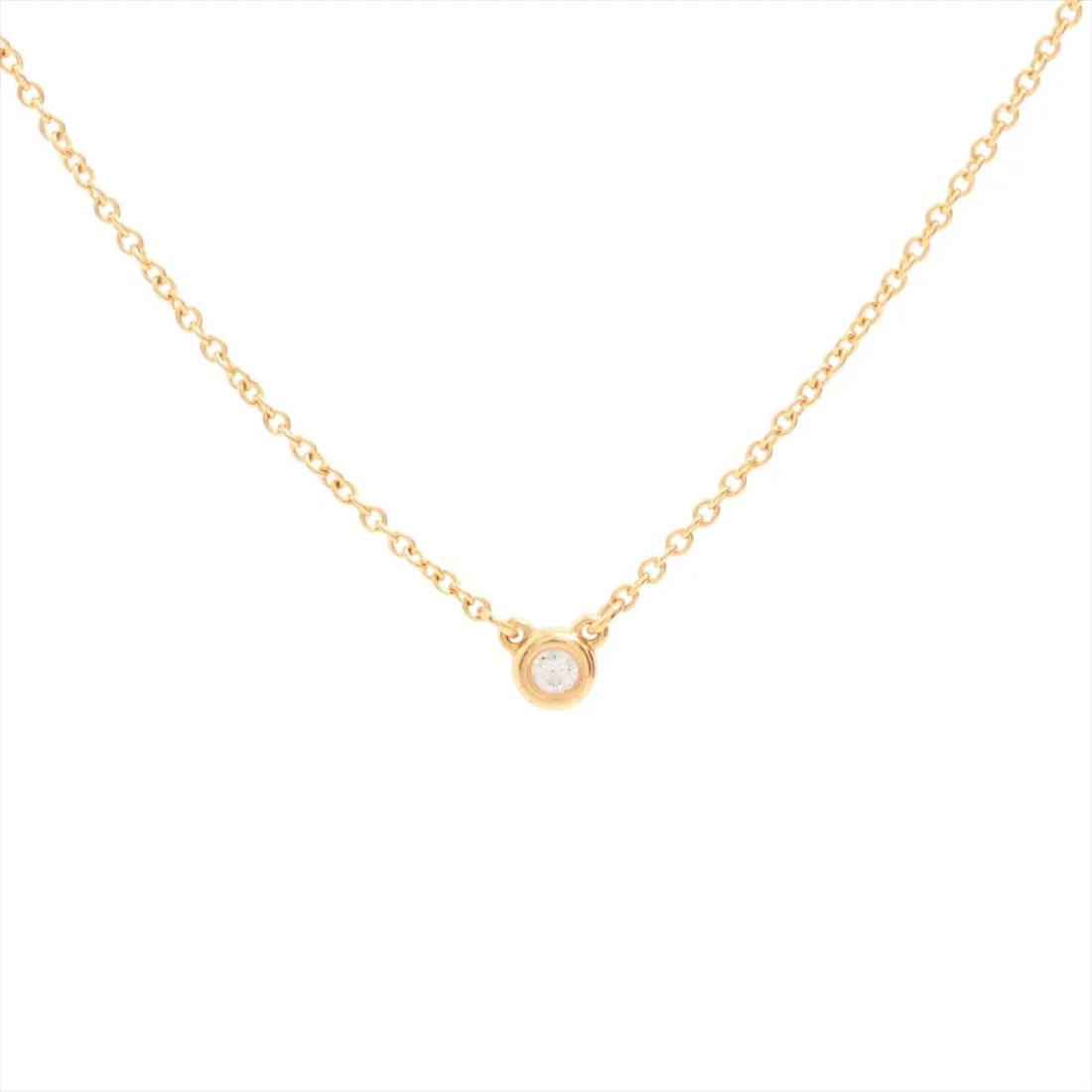 TIFFANY BY THE YARD 1P DIAMOND NECKLACE 750(PG): Tiffany By the Yard 1P diamond Necklace 750(PG) Brand: Tiffany Type: Necklace Material: none Main Stone Natural Color: 750(PG) Size: Chain length:41.4 Accessories: None Accessories Notice: