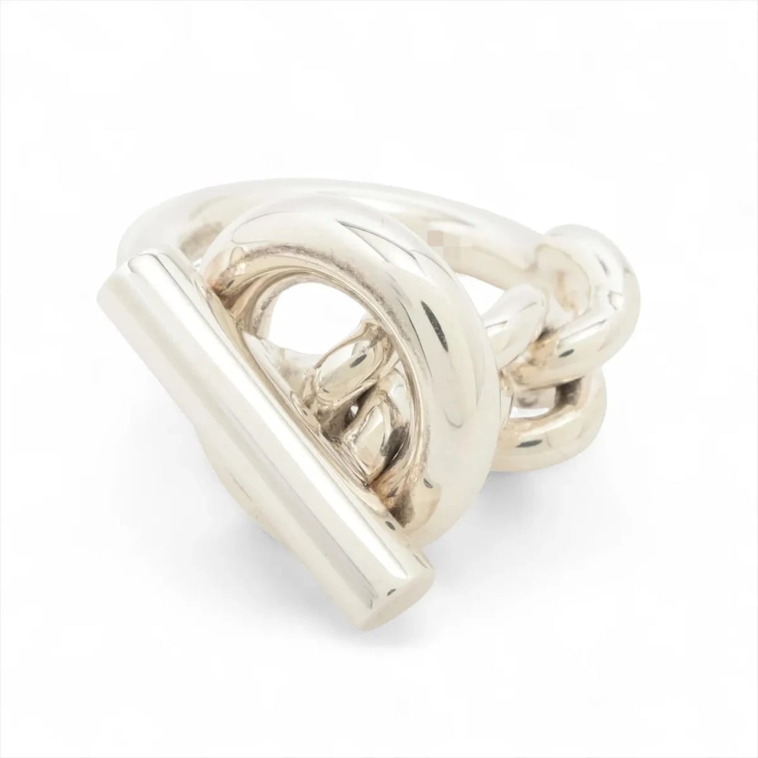 HERMÈS CROISET RING 925 SILVER: Hermès Croiset Ring 925 Silver Brand: Hermès Type: Ring Material: Silver Color: 925 Silver Size: 4.75 - 5 US Accessories: None Accessories Notice: When purchasing pre-owned goods, please