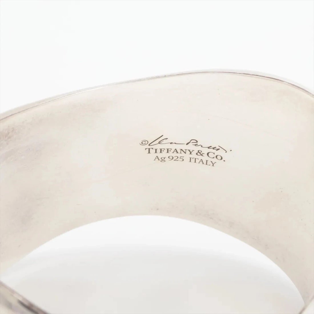TIFFANY BONE CUFF BANGLE 925 SILVER - 4