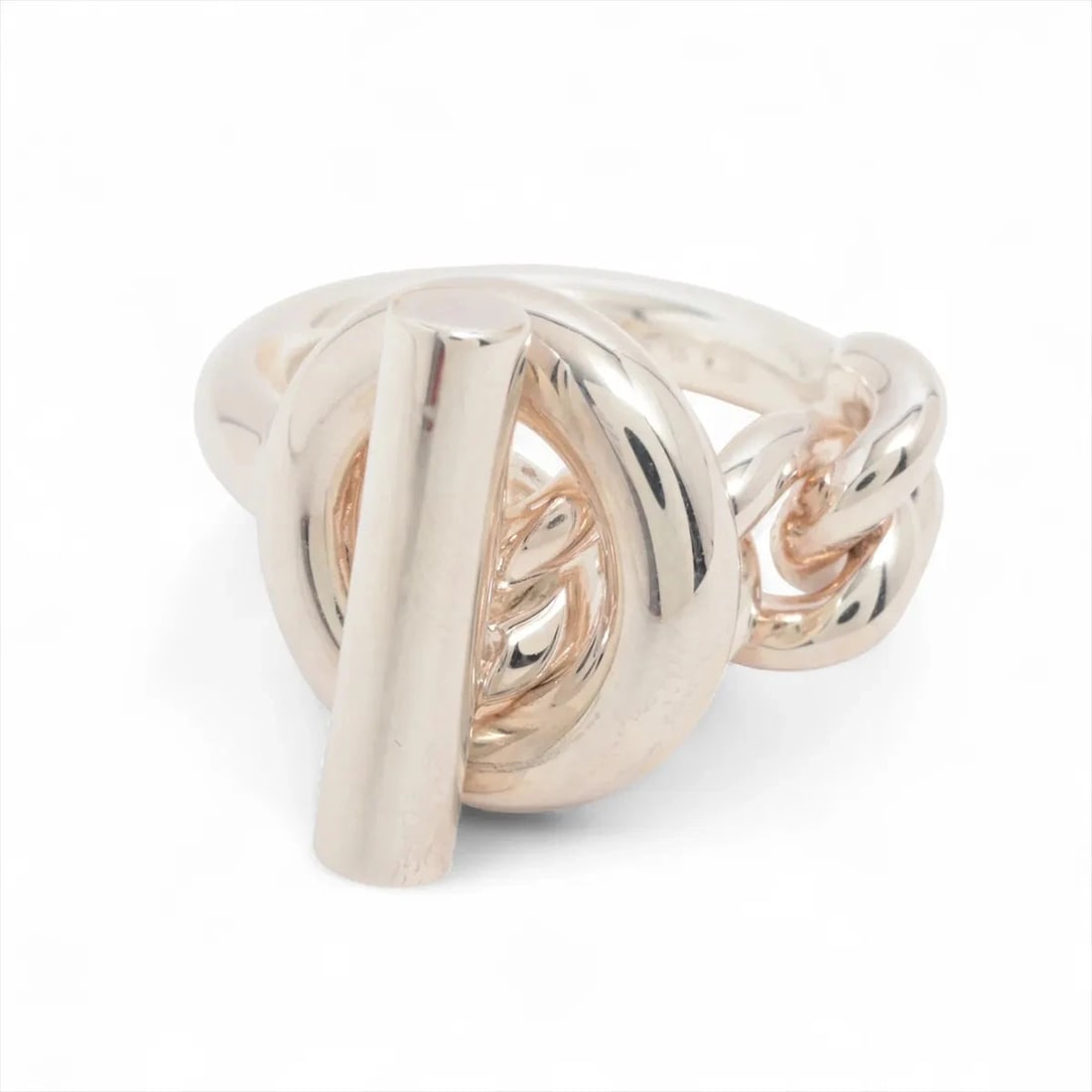 HERMÈS CROISET RING 925 SILVER: Hermès Croiset Ring 925 Silver Brand: Hermès Type: Ring Material: Silver Color: 925 Silver Size: 6.25 - 6.5 US Accessories: None Accessories Notice: When purchasing pre-owned goods, please