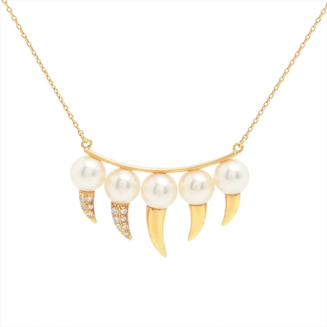 TASAKI DANGER FANG PEARL DIAMOND NECKLACE 750(YG): TASAKI Danger Fang Pearl diamond Necklace 750(YG) Brand: TASAKI Type: Necklace Material: none Color: 750(YG) Size: Chain length:46 Approx. 7.0 mm Accessories: None Accessories Notice: When