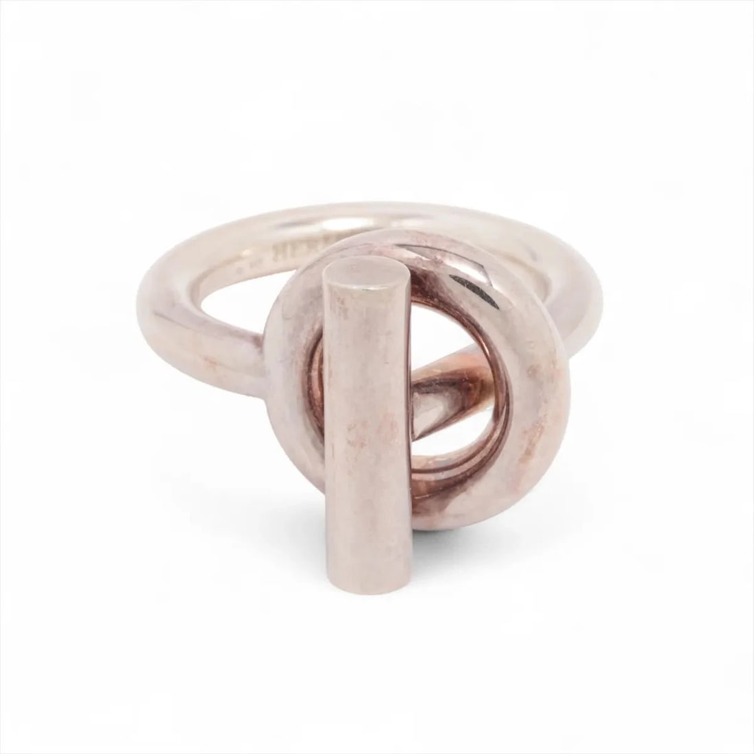 HERMÈS ECHAPPEE RING 925 SILVER: Hermès Echappee Ring 925 Silver Brand: Hermès Type: Ring Material: Silver Color: 925 Silver Size: 6 US Accessories: None Accessories Notice: When purchasing pre-owned goods, please refer t