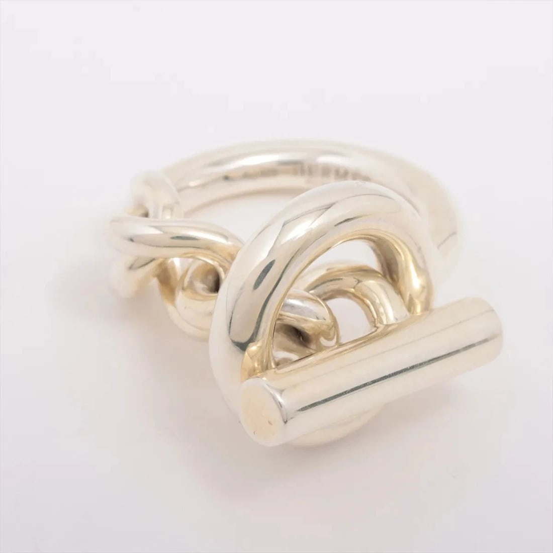 HERMÈS CROISET RING SILVER: Hermès Croiset Ring Silver Brand: Hermès Type: Ring Material: Silver Color: 925 Silver Size: 4.75 - 5 US Accessories: None Accessories Notice: When purchasing pre-owned goods, please refer