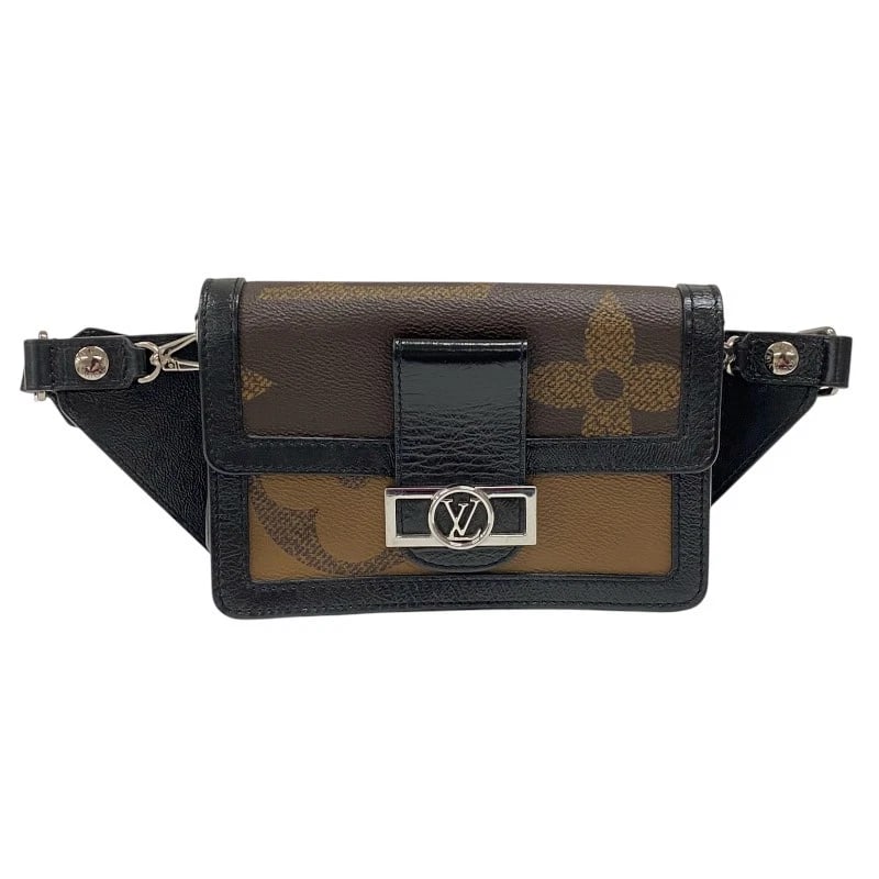 LOUIS VUITTON BUMBAG DAUPHINE BODY BAG: LOUIS VUITTON Bumbag Dauphine body bag Brand: LOUIS VUITTON Type: body bag Material: Monogram Giant / Monogram Giant Reverse Color: Noir x Brown Size: W7.5 x H4.9x D2.0inch Shoulder:29.5inch 
