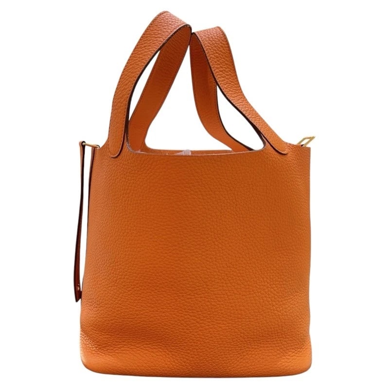 HERMES PICO TAN LOCK MM HANDBAG (1 of 9)