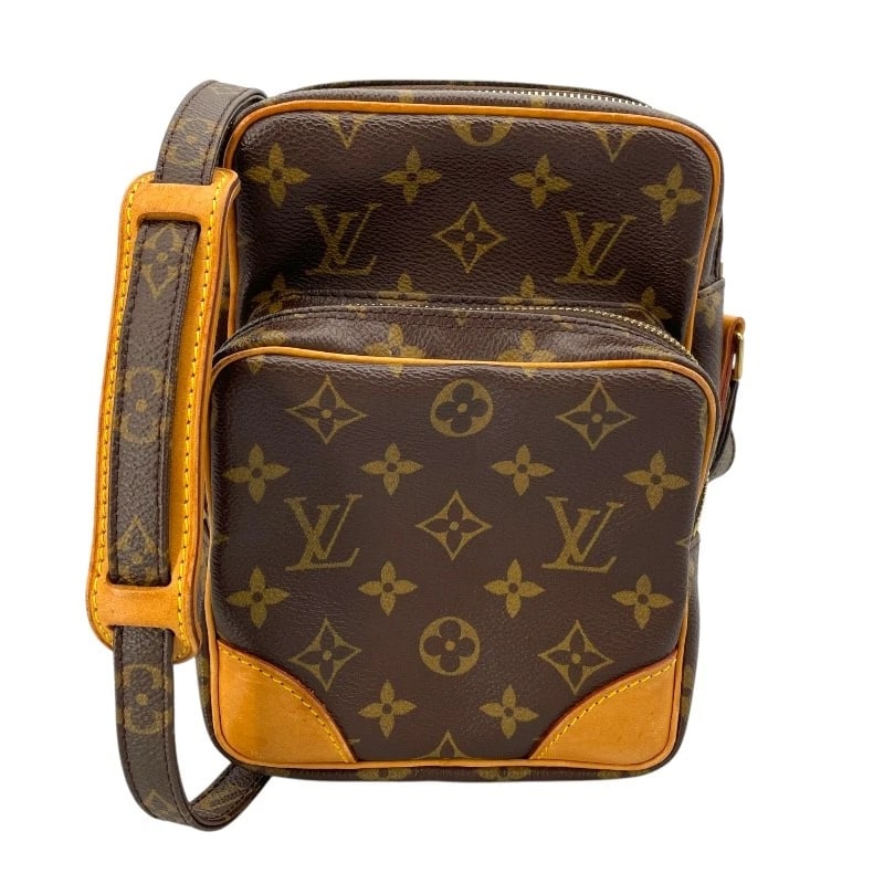 LOUIS VUITTON AMAZON SHOULDER BAG: LOUIS VUITTON Amazon Shoulder Bag Brand: LOUIS VUITTON Type: Shoulder Bag Material: Monogram canvas Color: Brown Size: W5.9 x H8.5x D3.9inch Accessories: None Accessories Notice: When