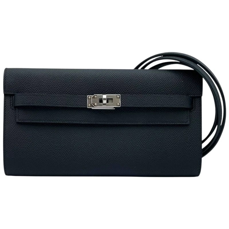 HERMES KELLY TO GO SHOULDER BAG: HERMES Kelly to go Shoulder Bag Brand: HERMES Type: Shoulder Bag Material: Epsom Color: Black SVHardware Size: W8.1 x H4.7x D1.2inch Shoulder:47.2inch Accessories: None Accessories Notice: