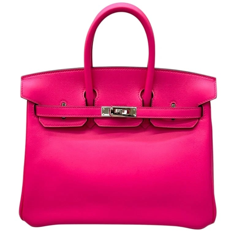 HERMES BIRKIN 25 HANDBAG: HERMES Birkin 25 Handbag Brand: HERMES Type: Handbag Material: Jonathan Color: Rose Shocking SVHardware Size: W9.8 x H7.9x D4.9inch Accessories: None Accessories Notice: When purchasing pr