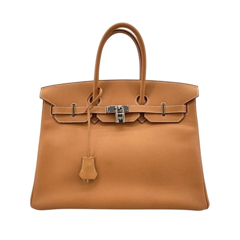 HERMES BIRKIN 35 HANDBAG: HERMES Birkin 35 Handbag Brand: HERMES Type: Handbag Material: Epsom Color: Natural SVHardware Size: W13.8 x H10.6x D7.1inch Accessories: None Accessories Notice: When purchasing pre-owned