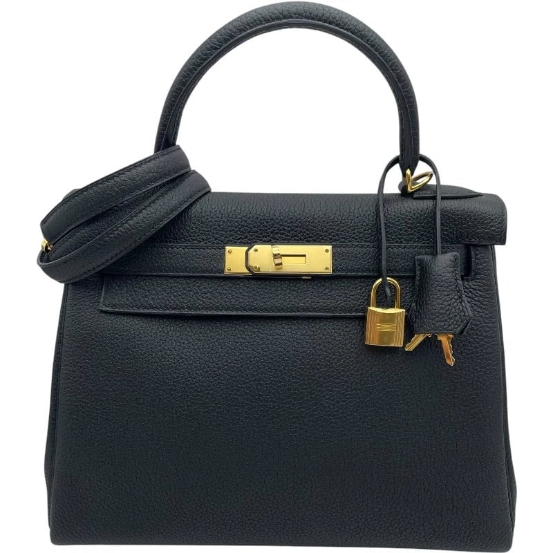 HERMES KELLY 28 INTERNAL SEWING SHOULDER BAG: HERMES Kelly 28 internal sewing Shoulder Bag Brand: HERMES Type: Shoulder Bag Material: Togo Color: Black GD Hardware Size: W11.0 x H7.9x D3.9inch Shoulder:31.9inch Accessories: None Acces