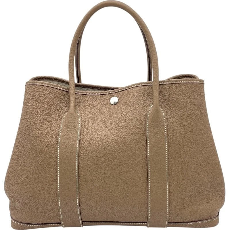 HERMES GARDEN PARTY PM HANDBAG: HERMES Garden party PM Handbag Brand: HERMES Type: Handbag Material: Negonda Color: Etup SV Hardware Size: W14.4 x H10.2x D7.1inch Accessories: None Accessories Notice: When purchasing pre