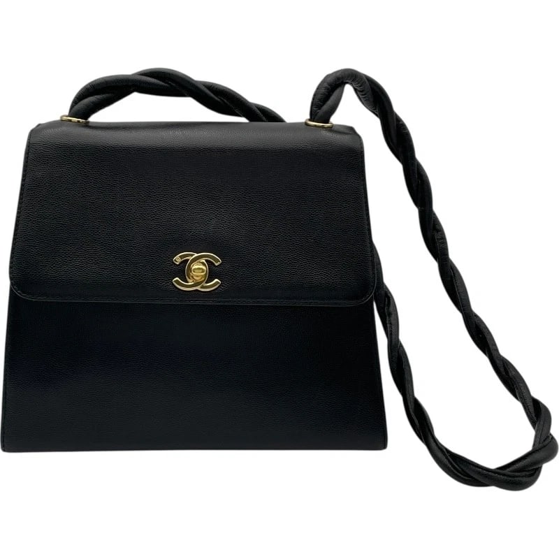 CHANEL TWIST SHOULDER BAG: CHANEL Twist Shoulder Bag Brand: CHANEL Type: Shoulder Bag Material: caviar Color: Black GD Hardware Size: W9.4 x H8.3x D3.7inch Shoulder:35.8inch Accessories: None Accessories Notice: Whe