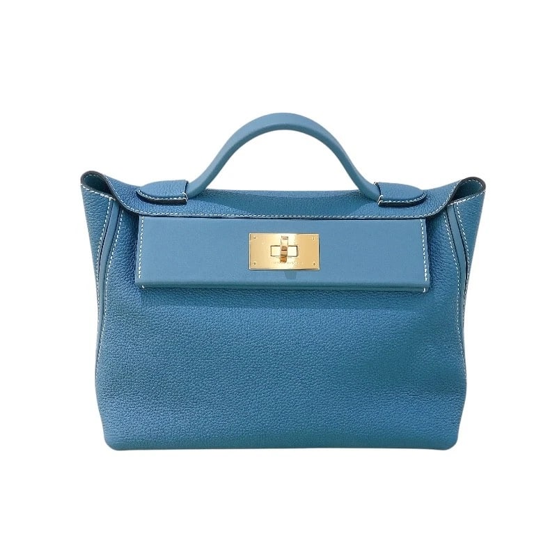 HERMES VAN QUATRE 24 HANDBAG: HERMES Van Quatre 24 Handbag Brand: HERMES Type: Handbag Material: Togo Color: GDHardware Size: W10.4 x H7.9x D5.1inch Accessories: None Accessories Notice: When purchasing pre-owned goods