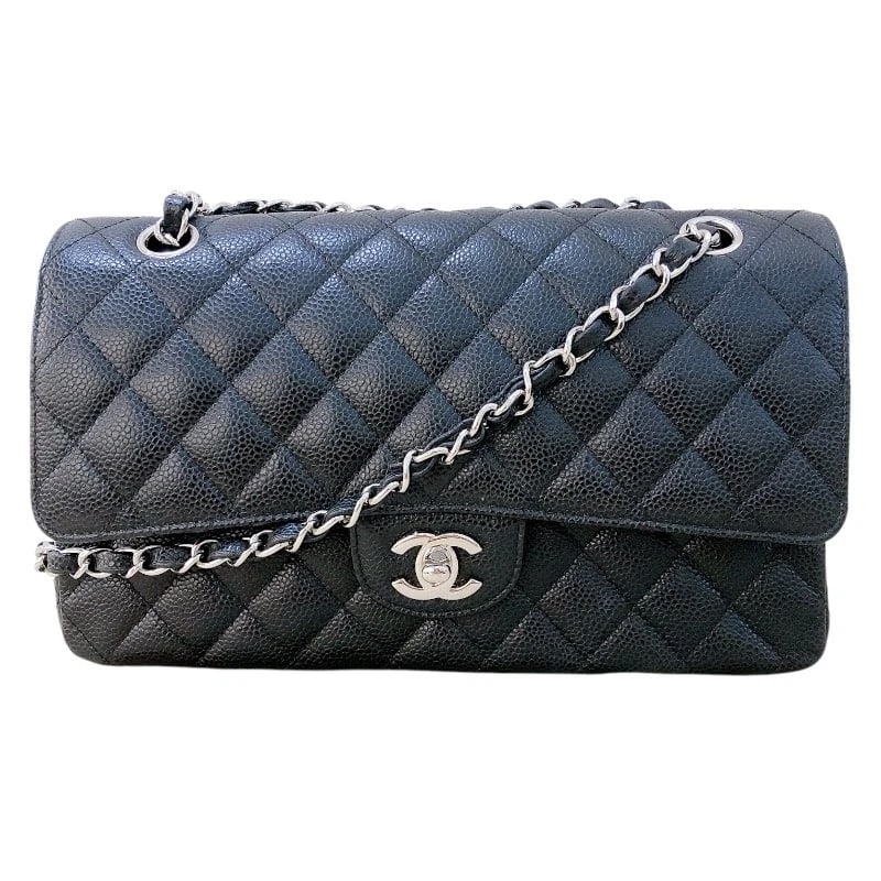 CHANEL MATRASSE 25 SHOULDER BAG: CHANEL Matrasse 25 Shoulder Bag Brand: CHANEL Type: Shoulder Bag Material: Caviar skin Color: SilverHardware Size: W9.8 x H5.9x D2.6inch Accessories: None Accessories Notice: When purchasi