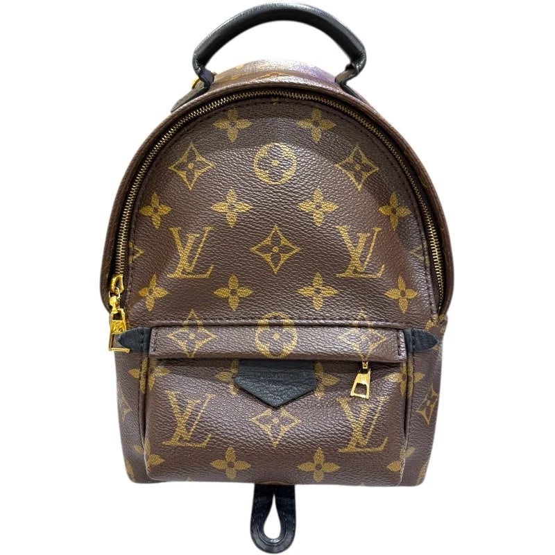 LOUIS VUITTON PALM SPRINGS BACKPACK: LOUIS VUITTON Palm Springs Backpack Brand: LOUIS VUITTON Type: Backpack Â· Daypack Material: Monogram Color: Brown Size: W6.5 x H8.7x D3.5inch Shoulder:34.8inch Accessories: None