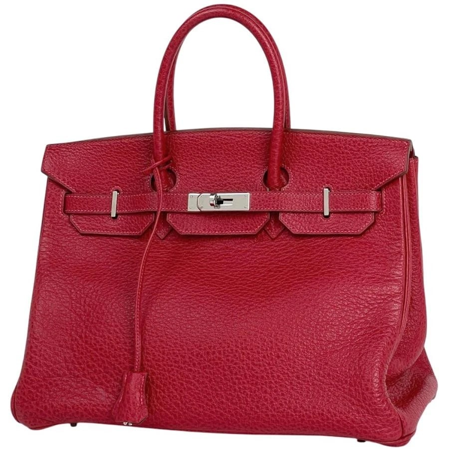 HERMES BIRKIN 35 HANDBAG BOUCLE ROUGE ASH LEATHER SHOULDER BAG: Hermes Birkin 35 Handbag Boucle Rouge Ash Leather Shoulder Bag Brand: HERMES Type: Shoulder Bag Material: Exterior MaterialBuffel Color: Exterior Color Rouge Ash Size: Dimensions: W35cm ×