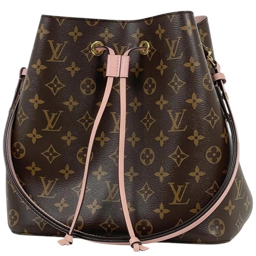 LOUIS VUITTON NEONOE SHOULDER BAG MONOGRAM ROSE SHOULDER BAG: Louis Vuitton NeoNoe Shoulder Bag Monogram Rose Shoulder Bag Brand: Louis Vuitton Type: Shoulder Bag Material: Exterior MaterialMonogram Color: Exterior Color Rose Poodle (Pink) Brown Size: Dimens