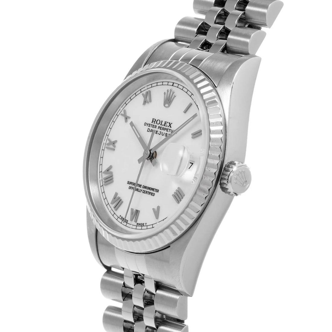 ROLEX DATEJUST WHITE WATCH - 2