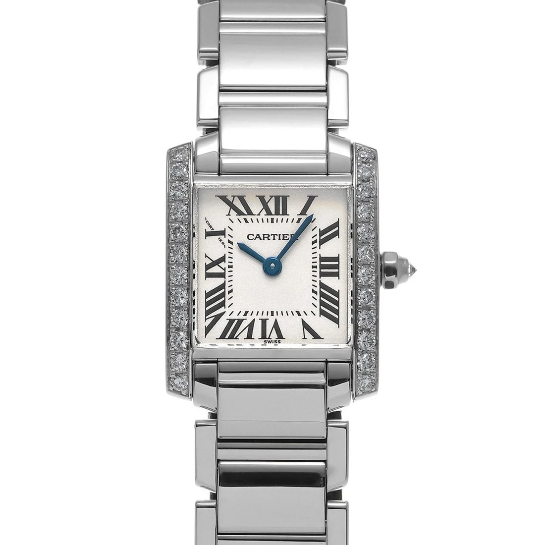 CARTIER TANK FRANCAISE SILVER WATCH: CARTIER Tank Francaise Silver WATCH Brand: CARTIER Type: Wristwatch Material: Band Material White gold, Case Material White gold Color: Dial Color Silver Size: Case H/about 25mm W/about 20mm D/abo