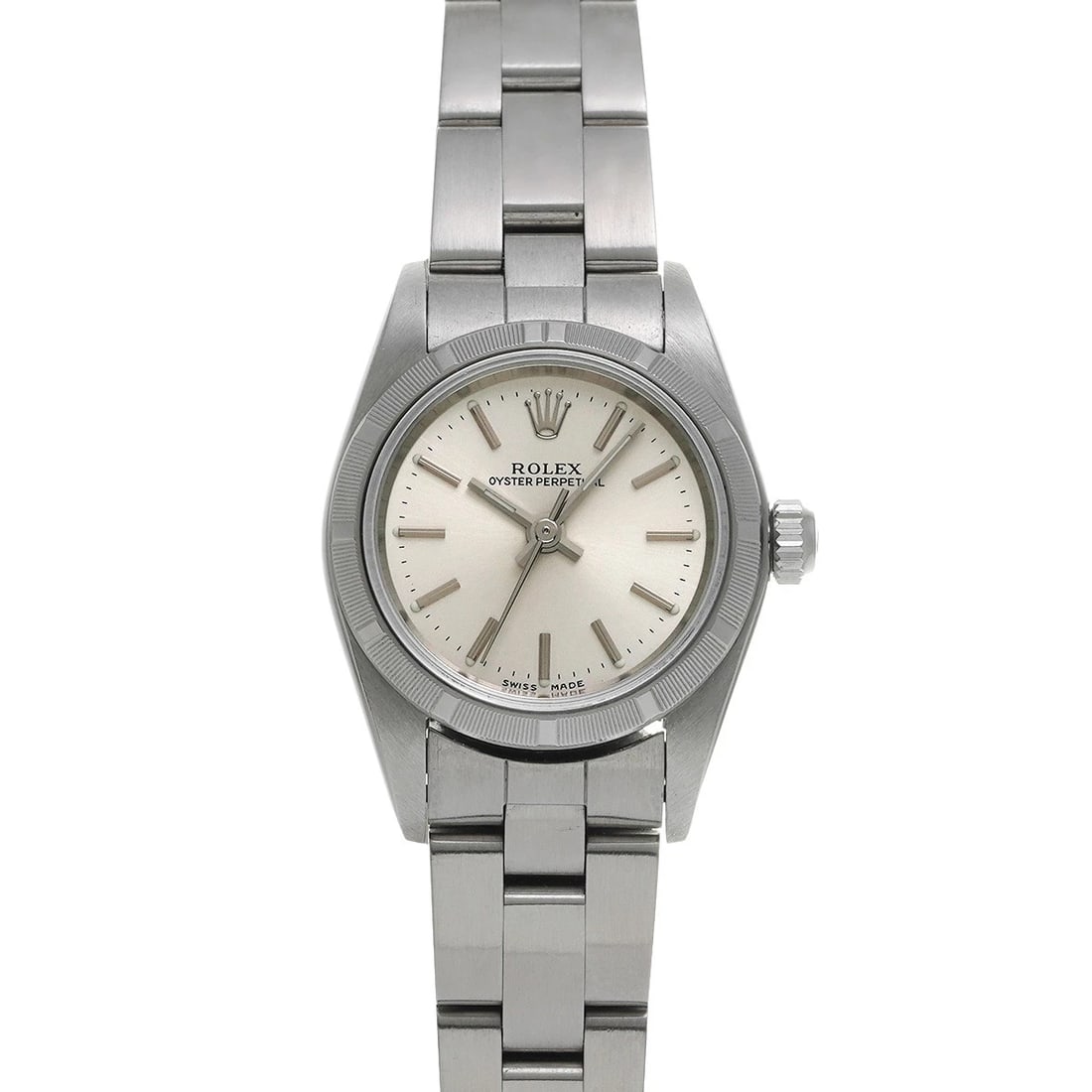 ROLEX OYSTER PERPETUAL SILVER WATCH (1 of 4)