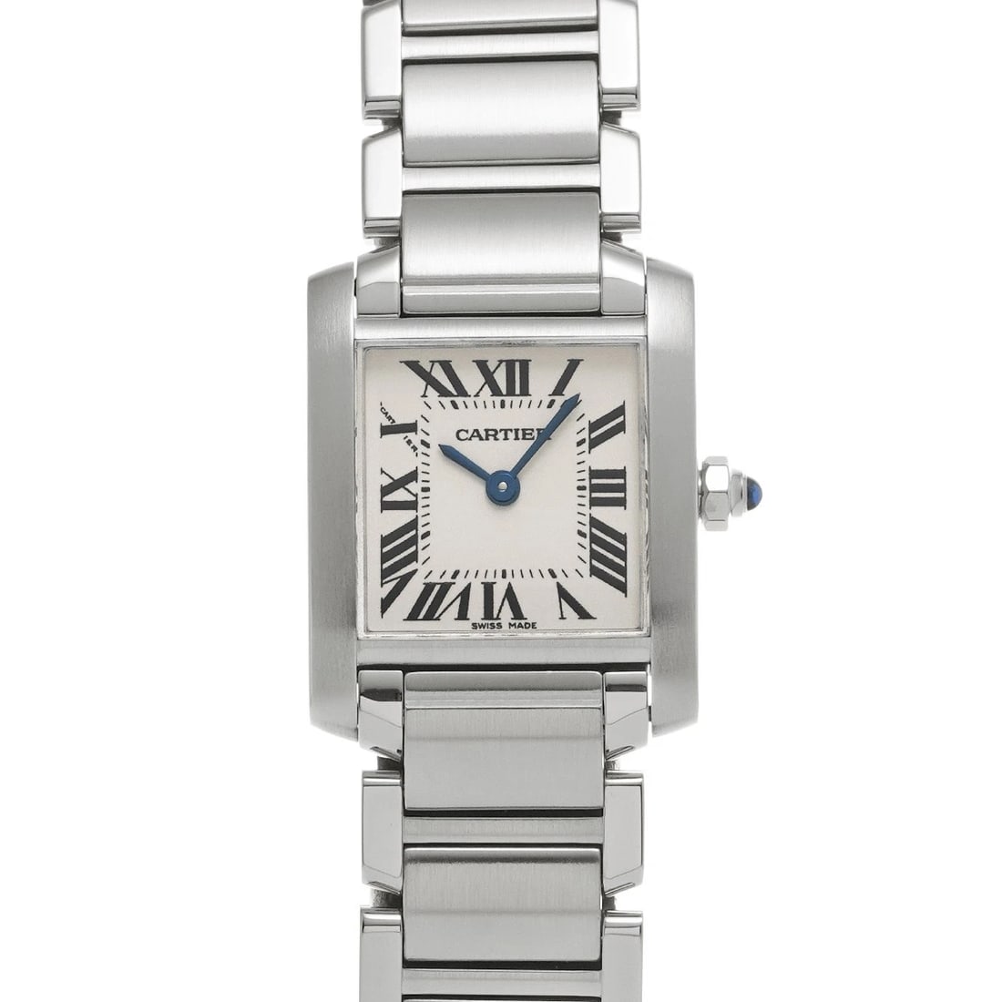 CARTIER TANK FRANCAISE SILVER WATCH: CARTIER Tank Francaise Silver WATCH Brand: CARTIER Type: Wristwatch Material: Band Material Stainless steel, Case Material Stainless steel Color: Dial Color Silver Size: Case H/about 18mm W/about