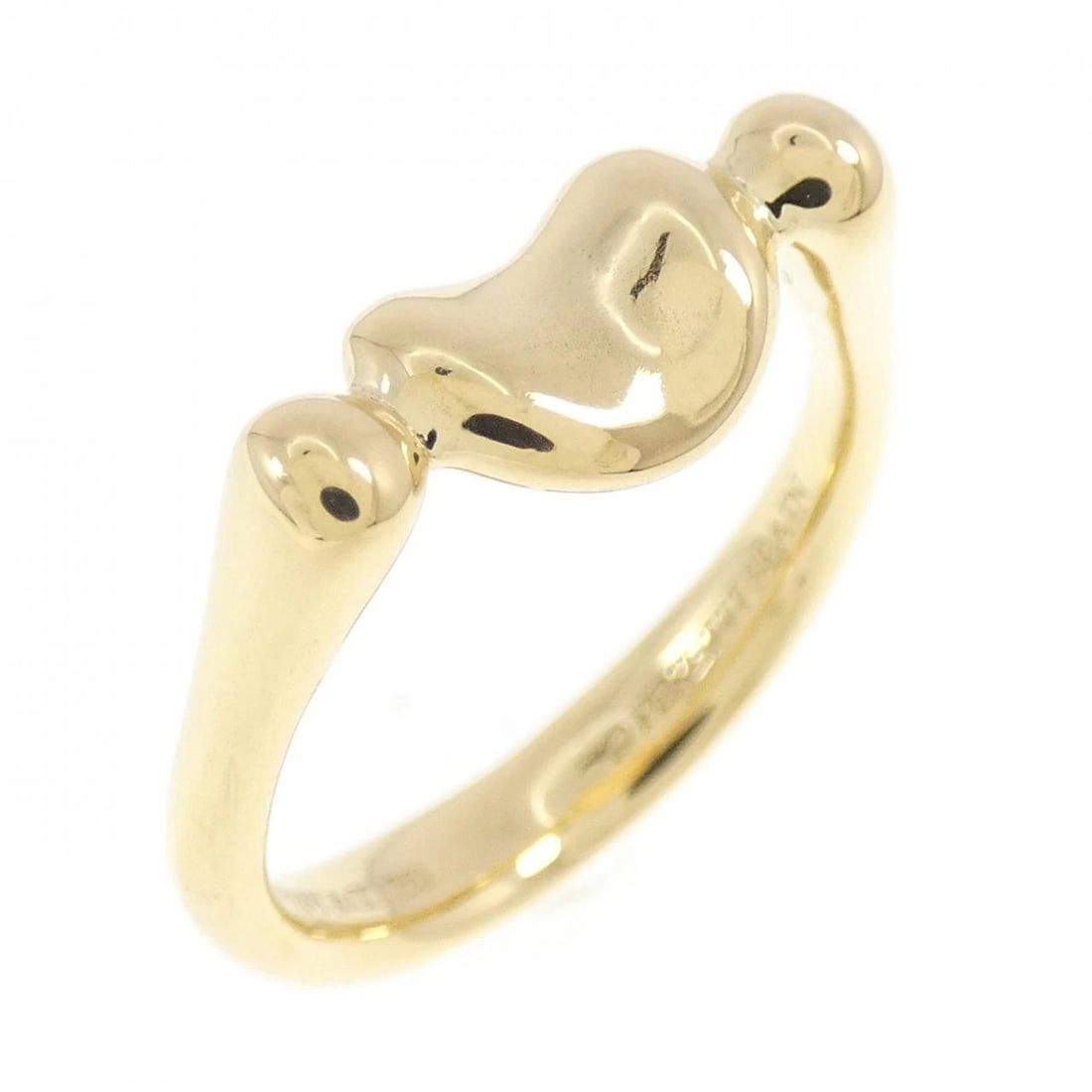 TIFFANY BEANS RING: Tiffany Beans Ring Brand: Tiffany Type: Ring Material: 750 Yellow Gold Color: Yellow Gold Size: 5 (US size) Accessories: None Accessories Notice: When purchasing pre-owned goods, please re