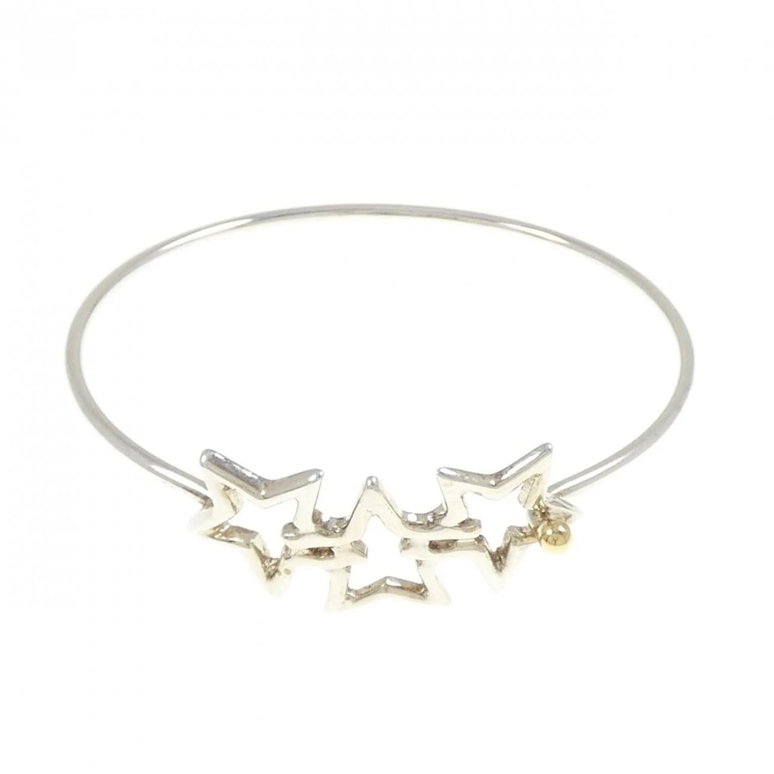 TIFFANY & CO. & CO. 925 750YG BANGLE: Tiffany & Co. & Co. 925 750YG Bangle Brand: Tiffany Type: Bracelet Material: 925 Silver 750 Yellow Gold Color: Silver Yellow Gold Size: 17cm Accessories: None Accessories Notice: When purc