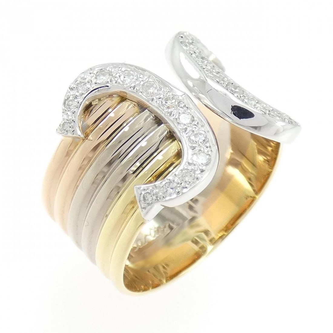 CARTIER 2C RING: Cartier 2C Ring Brand: Cartier Type: Ring Material: 750 Yellow Gold 750 White Gold 750 Pink Gold Main Stone Natural Color: Yellow Gold White Gold Pink Gold Size: 6.5-7 (US size) Accessories: None