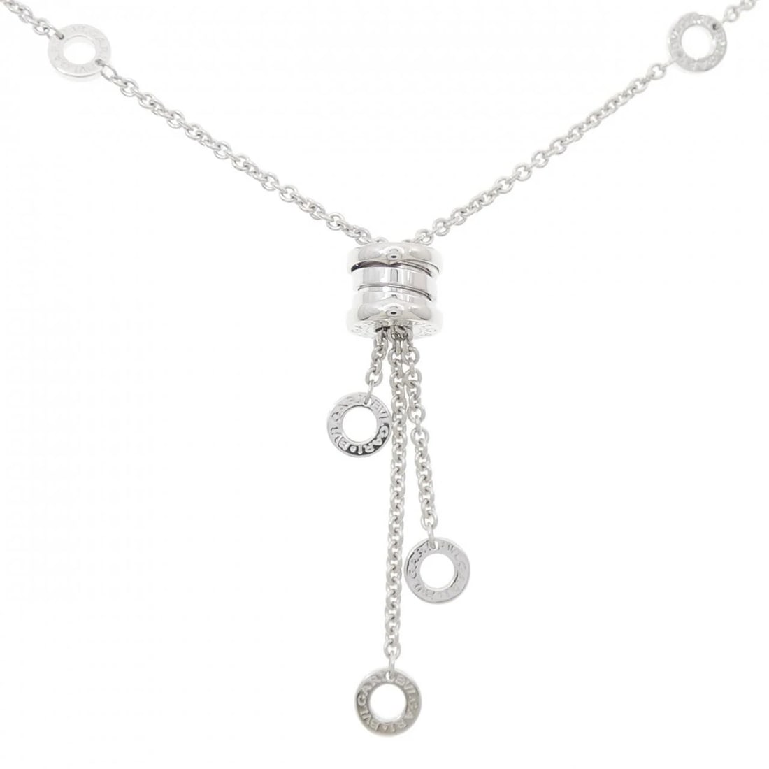 BVLGARI B.ZERO1 PLAIN NECKLACE: BVLGARI B.zero1 Plain Necklace Brand: BVLGARI Type: Necklace Material: 750 White Gold Color: White Gold Size: 38-44cm Accessories: None Accessories Notice: When purchasing pre-owned goods,