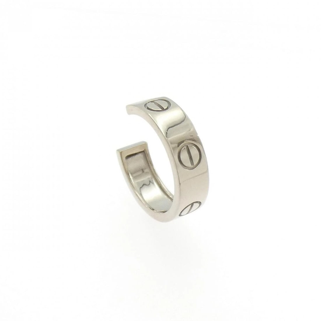 CARTIER LOVE EARRINGS SINGLE EARRINGS: Cartier Love Earrings Single Earrings Brand: Cartier Type: Earrings Material: 750 White Gold Color: White Gold Size: ActualSize HxW: 19.8mmx5.6mm Accessories: None Accessories Notice: When