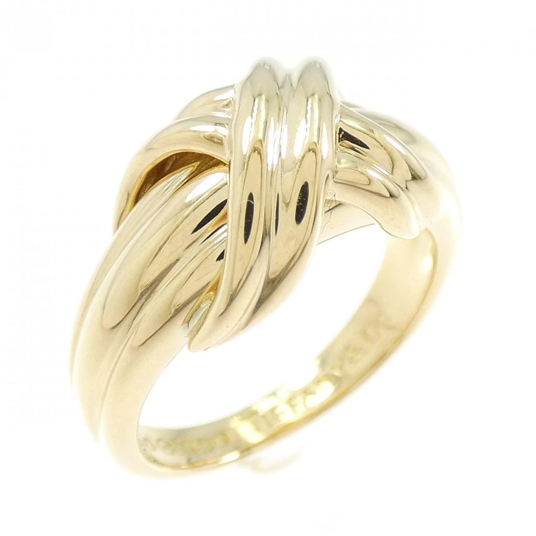 TIFFANY & CO. SIGNATURE RING: Tiffany & Co. Signature Ring Brand: Tiffany Type: Ring Material: 750 Yellow Gold Color: Yellow Gold Size: 4.5-5 (US size) Accessories: None Accessories Notice: When purchasing pre-owned